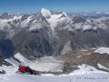 Za naszymi plecami wspaniale prezentował się Weisshorn.
