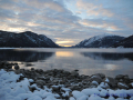 Widok na fiord z Sandviken Camping